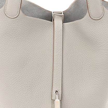 Hermes Taurillon Clemence Picotin Lock 22 MM Gris Perle 8 of 12
