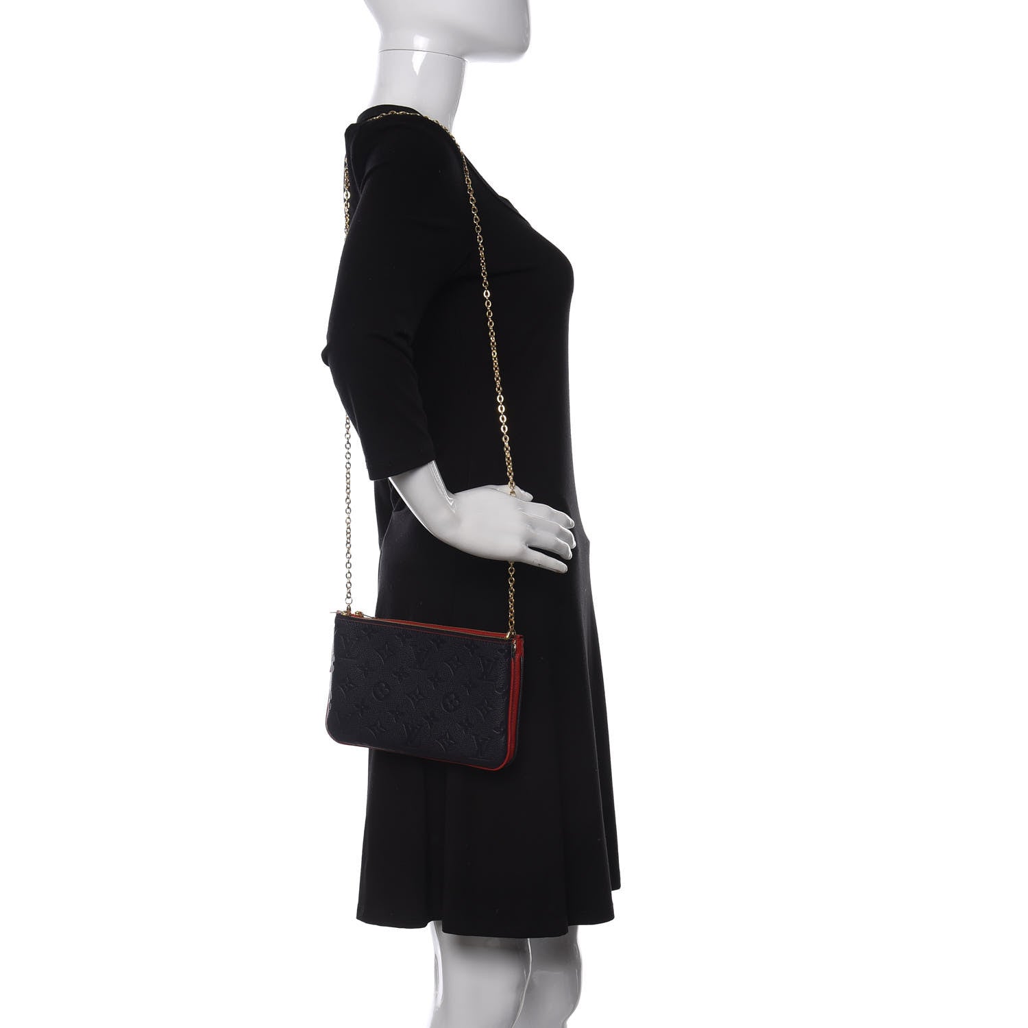 Louis Vuitton Empreinte Double Zip Pochette Marine Rouge 2 of 11