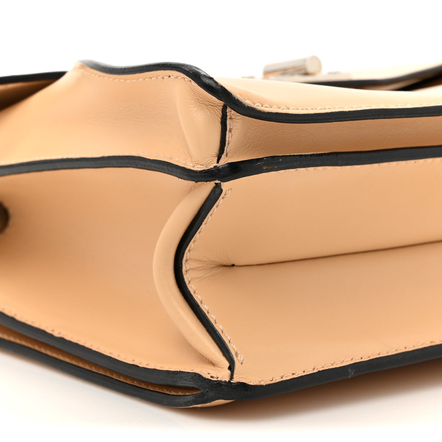 Calfskin Hava Top Handle Bag Warm Sand