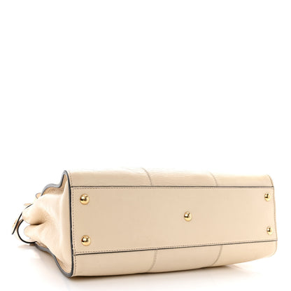Fendi Agnello Old Shine Medium Peekaboo Iconic Satchel Camelia 4 of 14