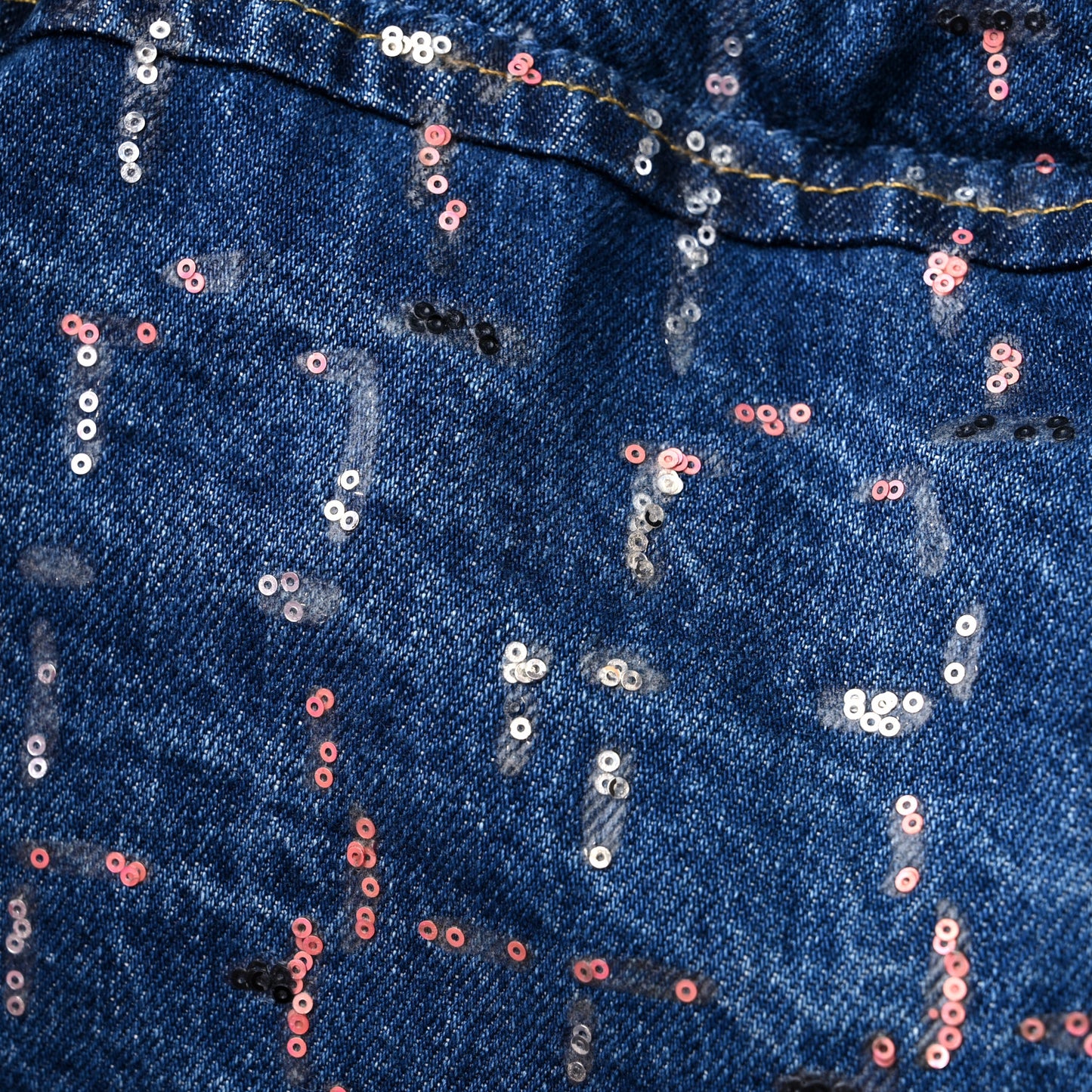 Denim Sequin Chanel 22 Blue