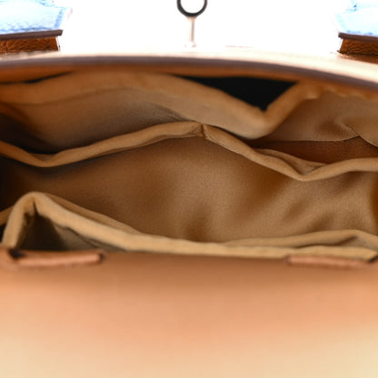 Hermes Epsom Swift Quelle Idole Picto Kelly Doll Handbag Biscuit Rose Texas Blue France 5 of 13