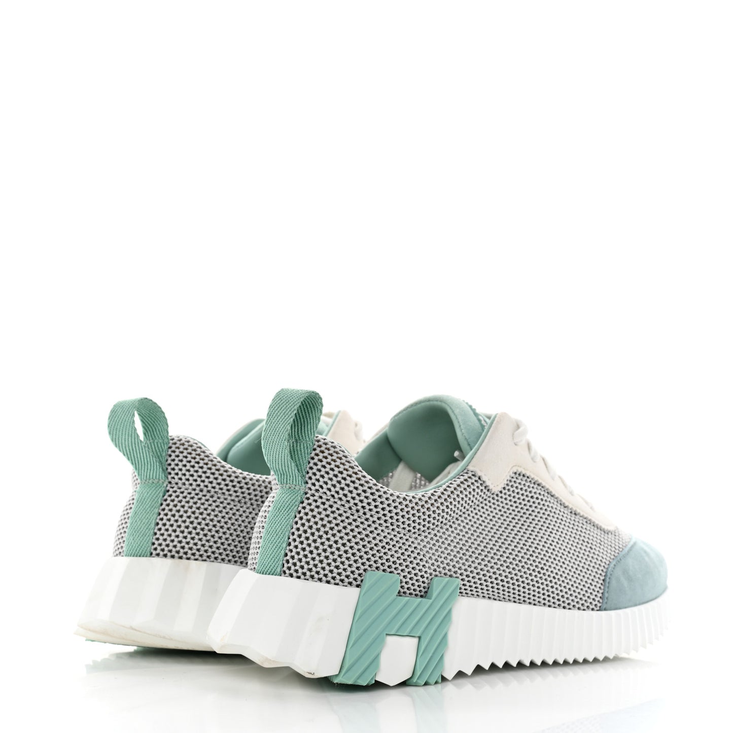 Air Mesh Suede Goatskin Bouncing Sneakers 37 Vert D'Eau