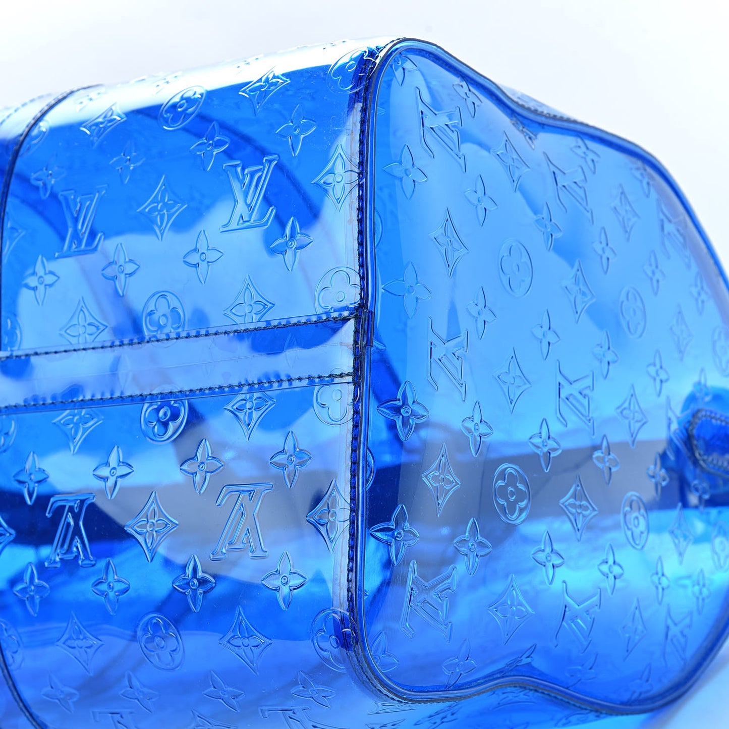 PVC Monogram Keepall Bandouliere 50 Blue