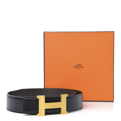 Hermes Box Chamonix 32mm H Belt 90 Black Chocolate 5 of 5