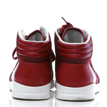 Gucci Baling Fabric Nappa Moorea Interlocking G Mens High Top Sneakers 9 Rosso Griggio 5 of 8