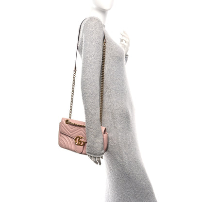 Gucci Calfskin Matelasse Small GG Marmont Shoulder Bag Perfect Pink Perfect Pink 2 of 10