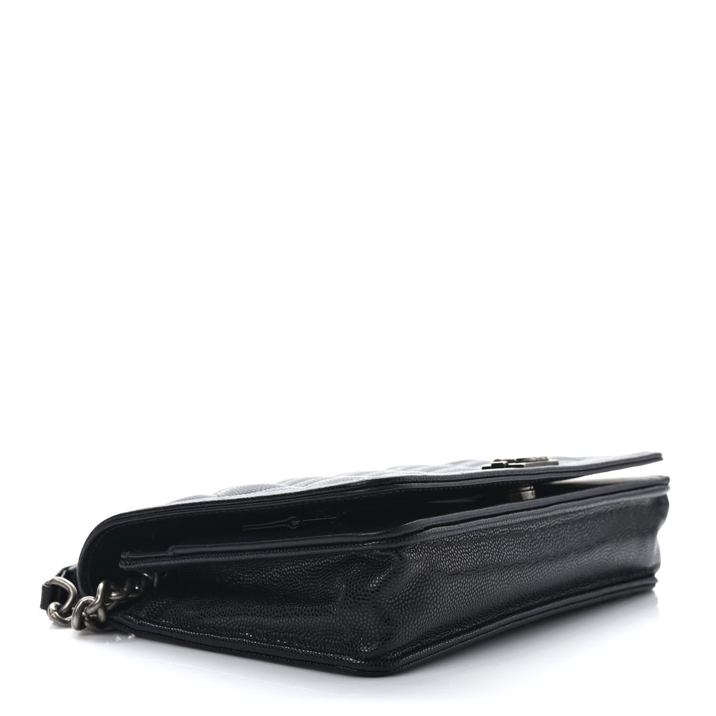 Caviar Quilted Boy Wallet On Chain WOC Black