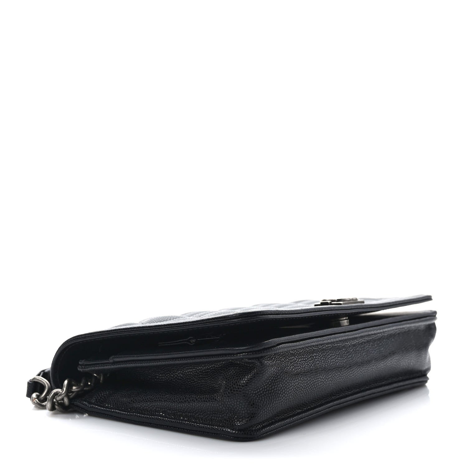 Chanel Caviar Quilted Boy Wallet On Chain WOC Black 4 of 12