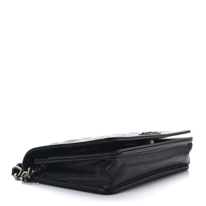 Chanel Caviar Quilted Boy Wallet On Chain WOC Black 4 of 12
