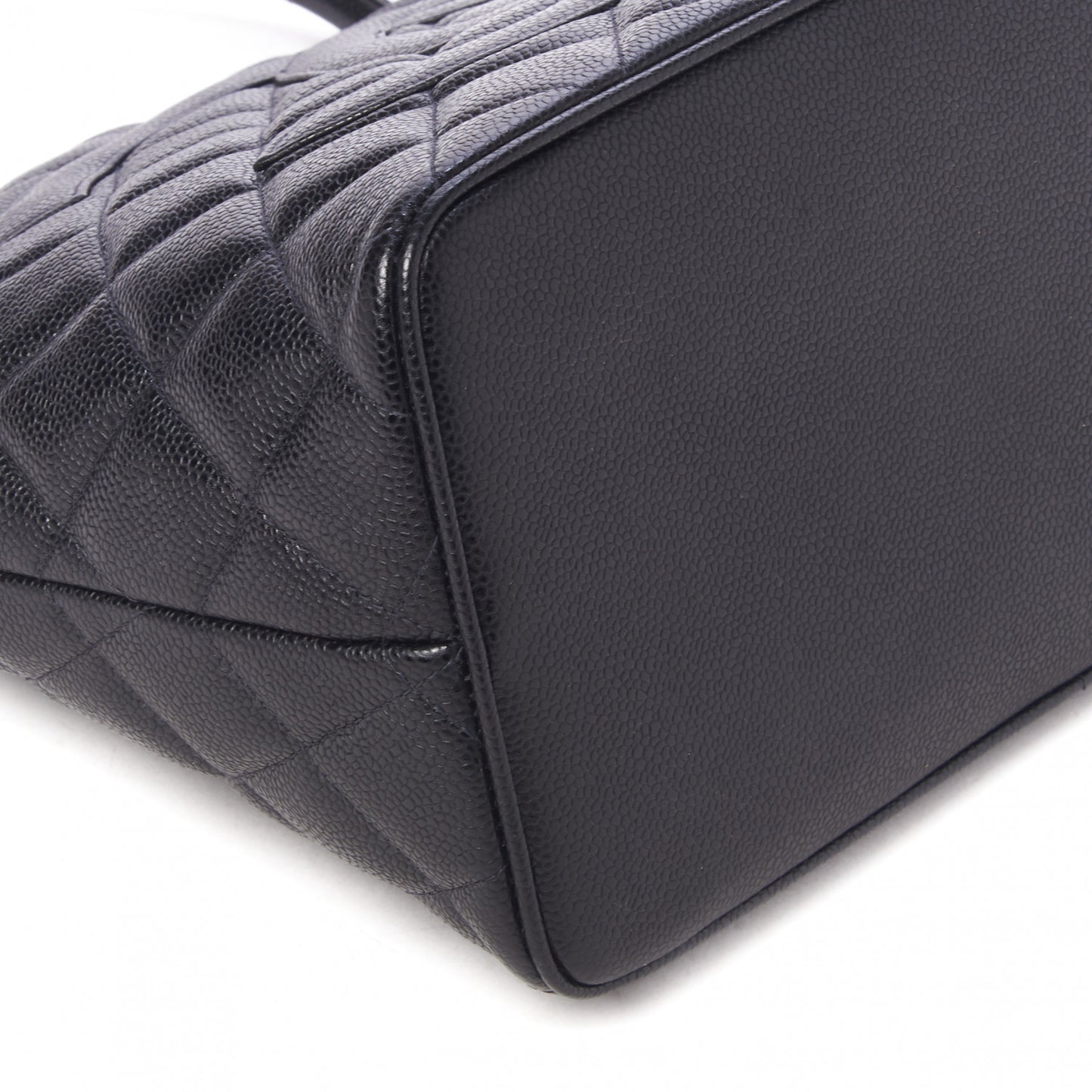 Caviar Quilted Medallion Tote Black