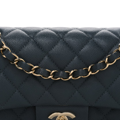 Chanel Caviar Quilted Small Double Flap Dark Grey 8 of 10