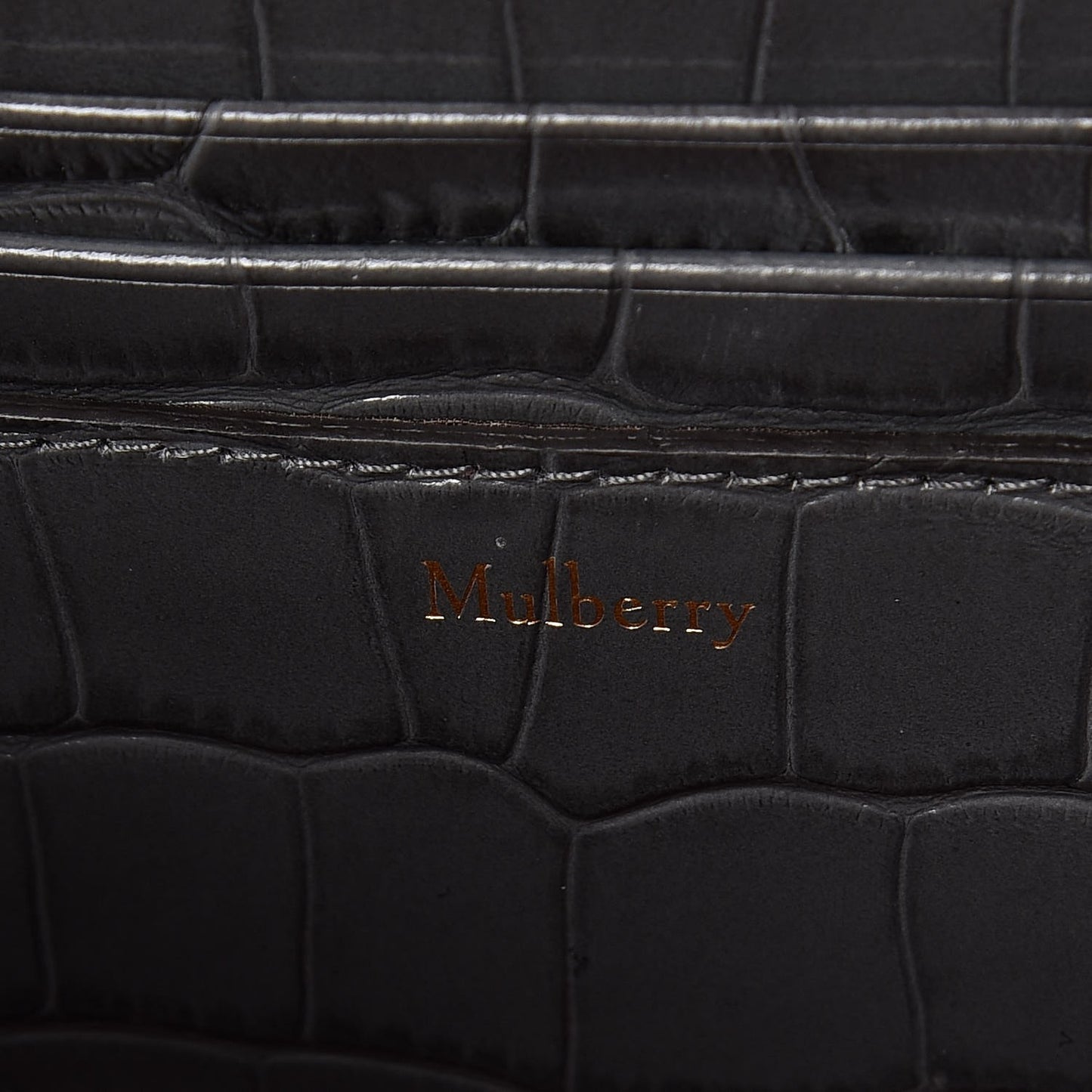 Calfskin Crocodile Embossed Small Harlow Satchel