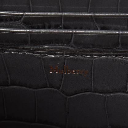 Mulberry Calfskin Crocodile Embossed Small Harlow Satchel 7 of 7