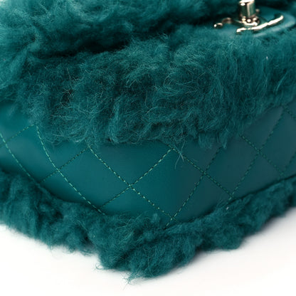 Chanel Shearling Lambskin Quilted Flap Green 8 of 9