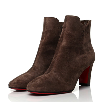 Christian Louboutin Suede Ankle Boots 38 Brown 3 of 7