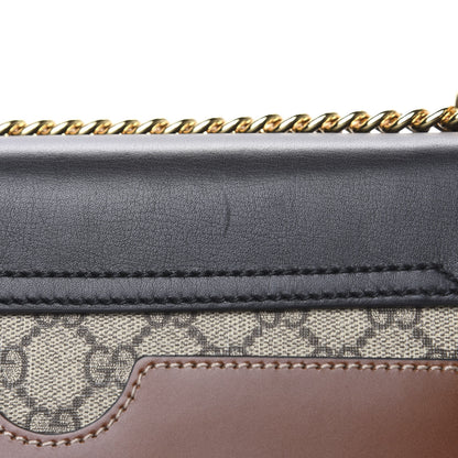 Gucci GG Supreme Monogram Calfskin Medium Padlock Shoulder Bag Beige Black Cuir 11 of 13