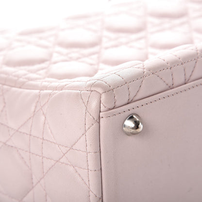 Christian Dior Lambskin Cannage Large Lady Dior Rose Poudre 11 of 15