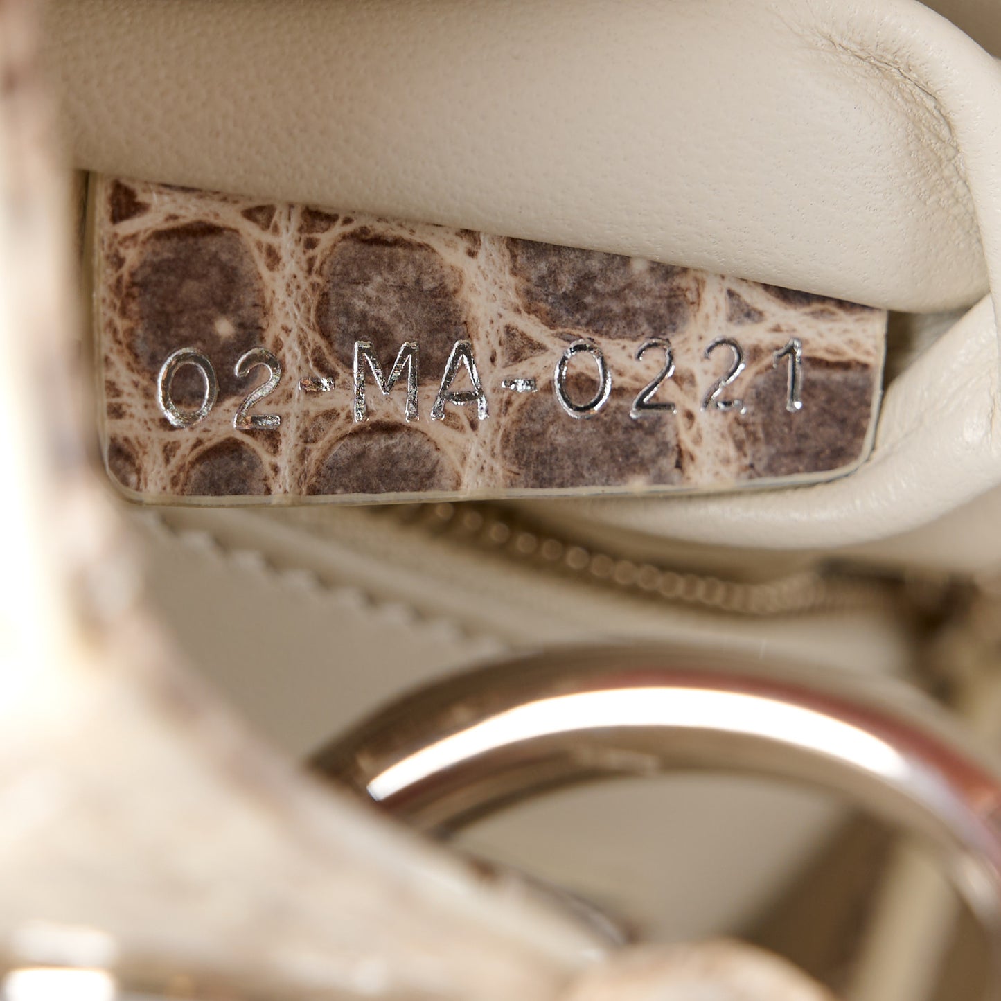 Niloticus Crocodile Himalaya Mini Lady Dior White