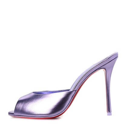 Christian Louboutin Metallic Nappa Me Dolly 100 Sandals 39 Liliac Smoke 1 of 7
