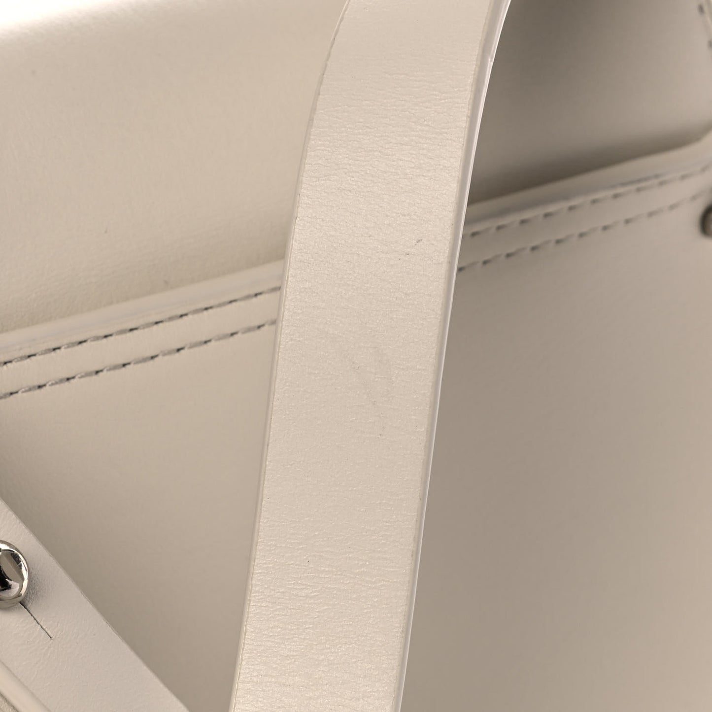 Calfskin Alix Saddle Crossbody Bag Off White