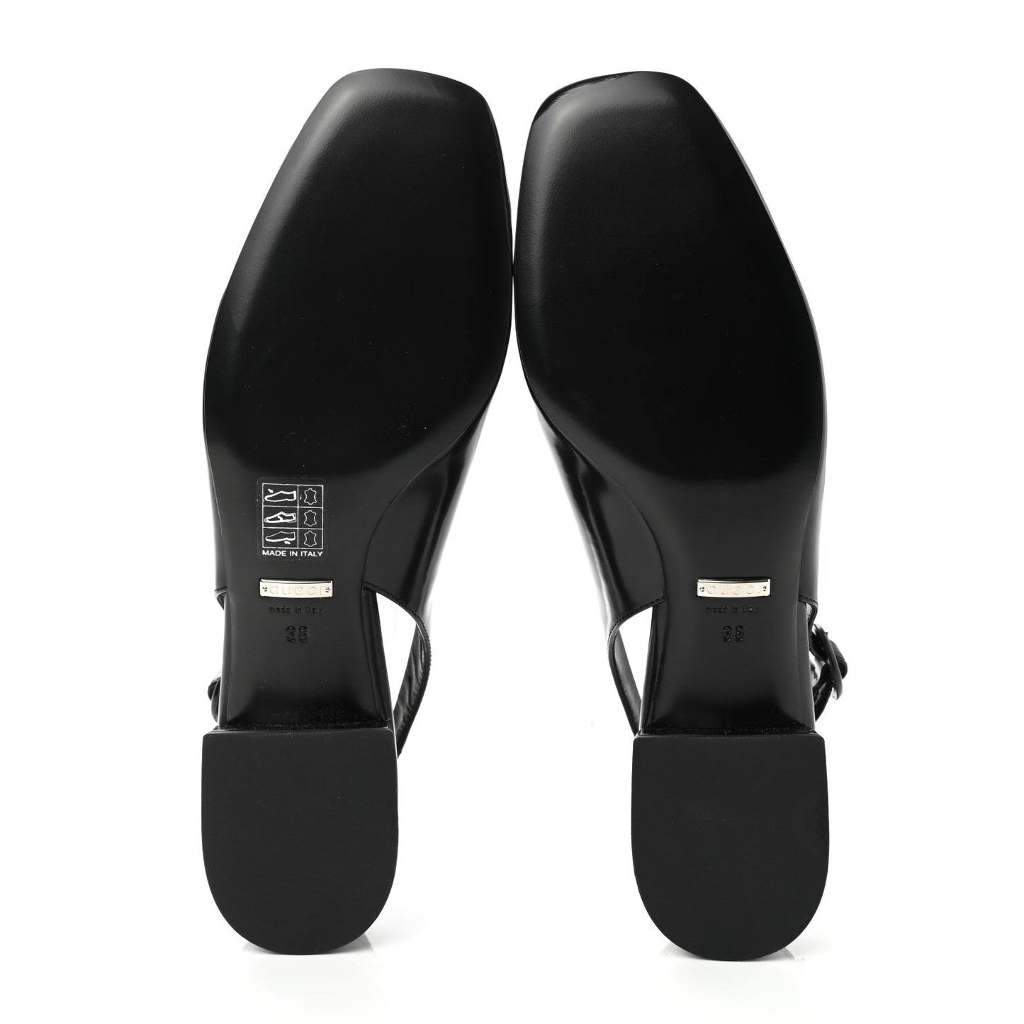 Regent Calfskin Horsebit Slingback Pumps 38 Black