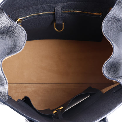 The Row Matte Grained Calfskin Soft Margaux 15 Dark Navy 5 of 9