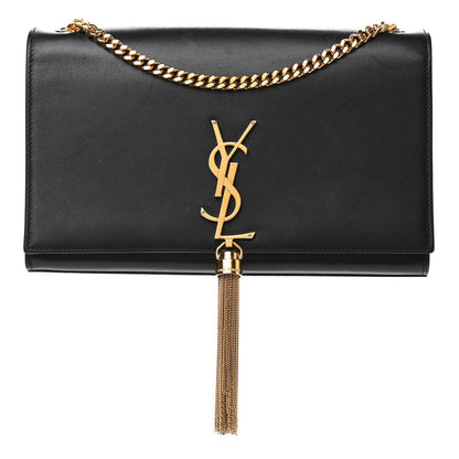 Saint Laurent Smooth Calfskin Medium Classic Monogram Kate Tassel Satchel Black 1 of 10