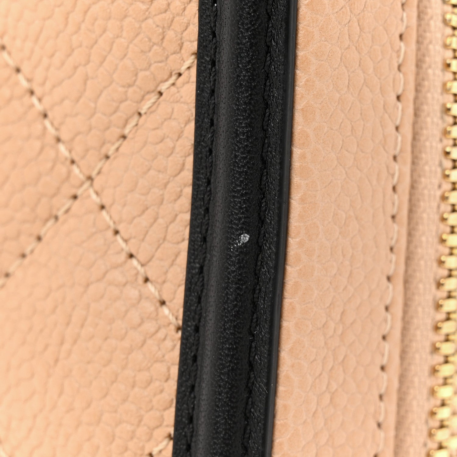 Chanel Caviar Quilted Medium CC Filigree Vanity Case Beige Black 12 of 12