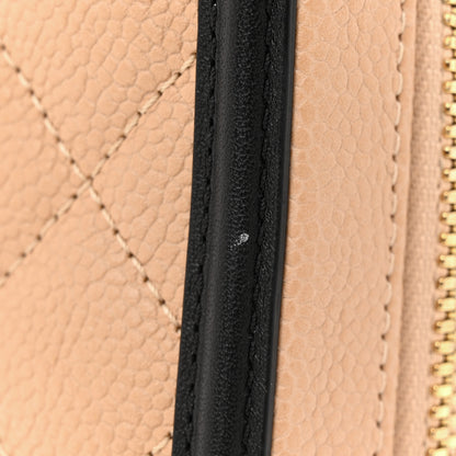 Chanel Caviar Quilted Medium CC Filigree Vanity Case Beige Black 12 of 12