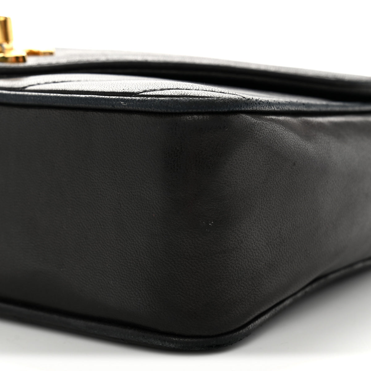 Chanel Lambskin Chevron Quilted Mini Square Flap Black 10 of 13