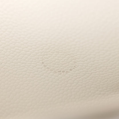Chanel Caviar Quilted Jumbo Double Flap White 12 of 15