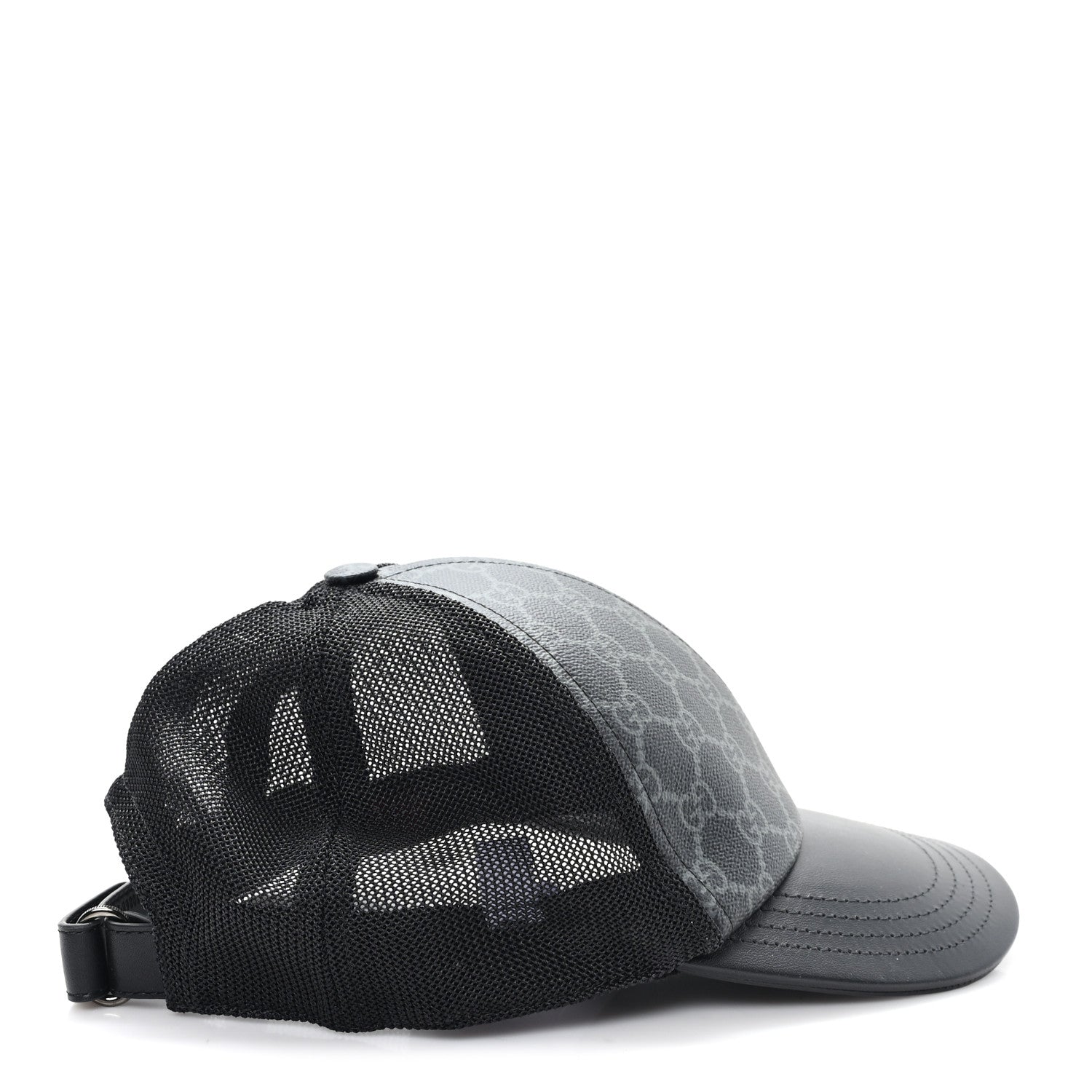 Gucci GG Supreme Monogram Baseball Hat M 58 Black 6 of 11