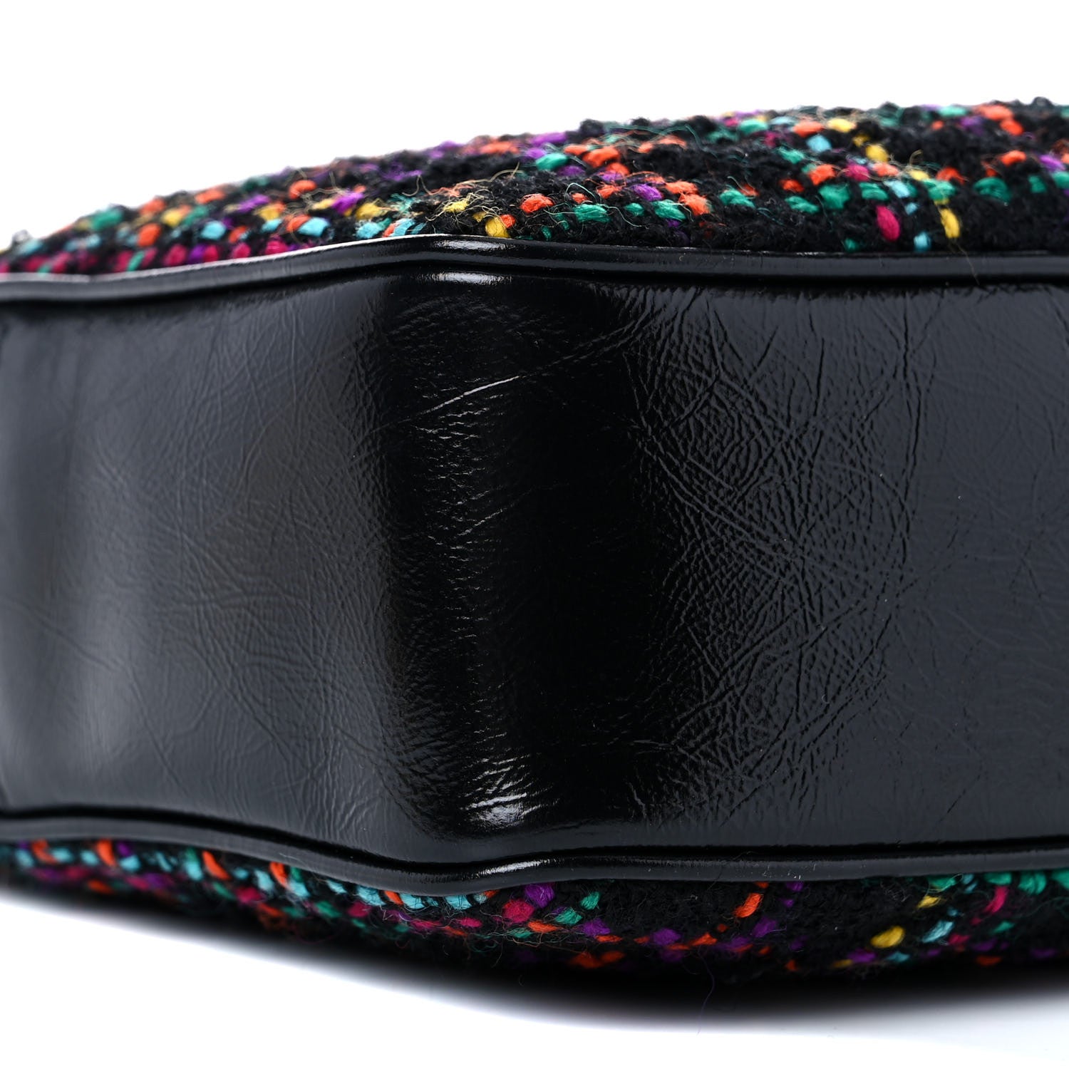 Saint Laurent Tweed Calfskin Monogram Lou Camera Bag Black 6 of 11