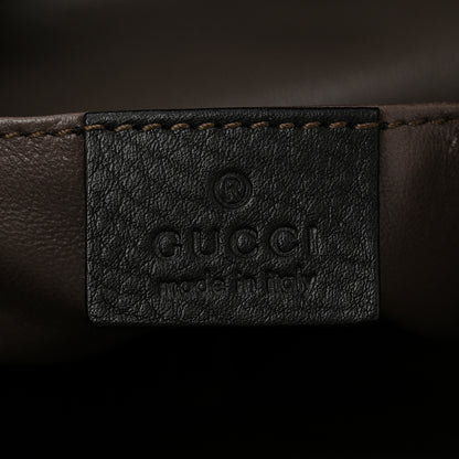 Gucci Pebbled Calfskin Miss Bamboo Bucket Bag Black 6 of 10