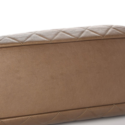 Chanel Metallic Calfskin Quilted Large CC Crown Tote Gold 8 of 9