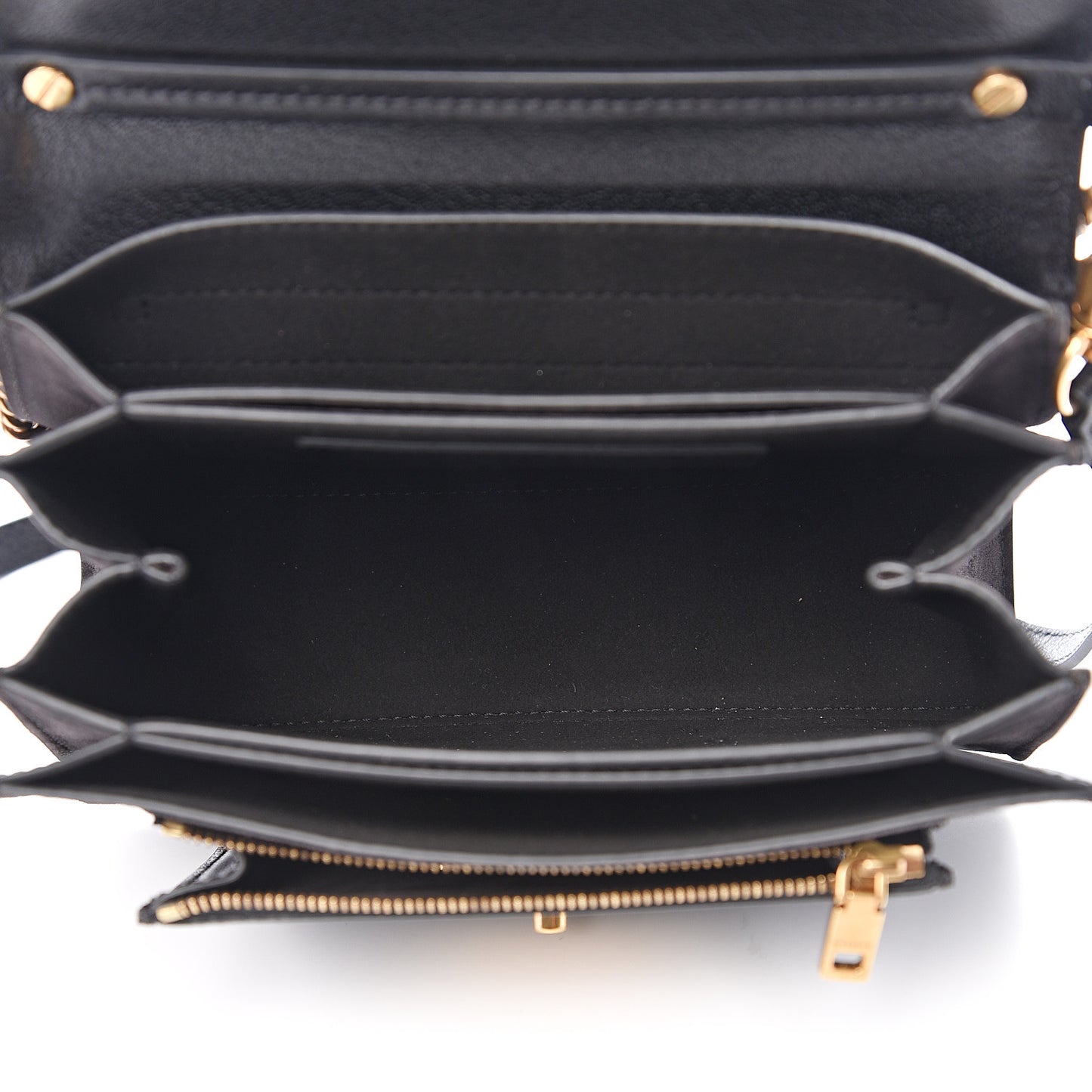 Goatskin Small GV3 Shoulder Bag Black Grey