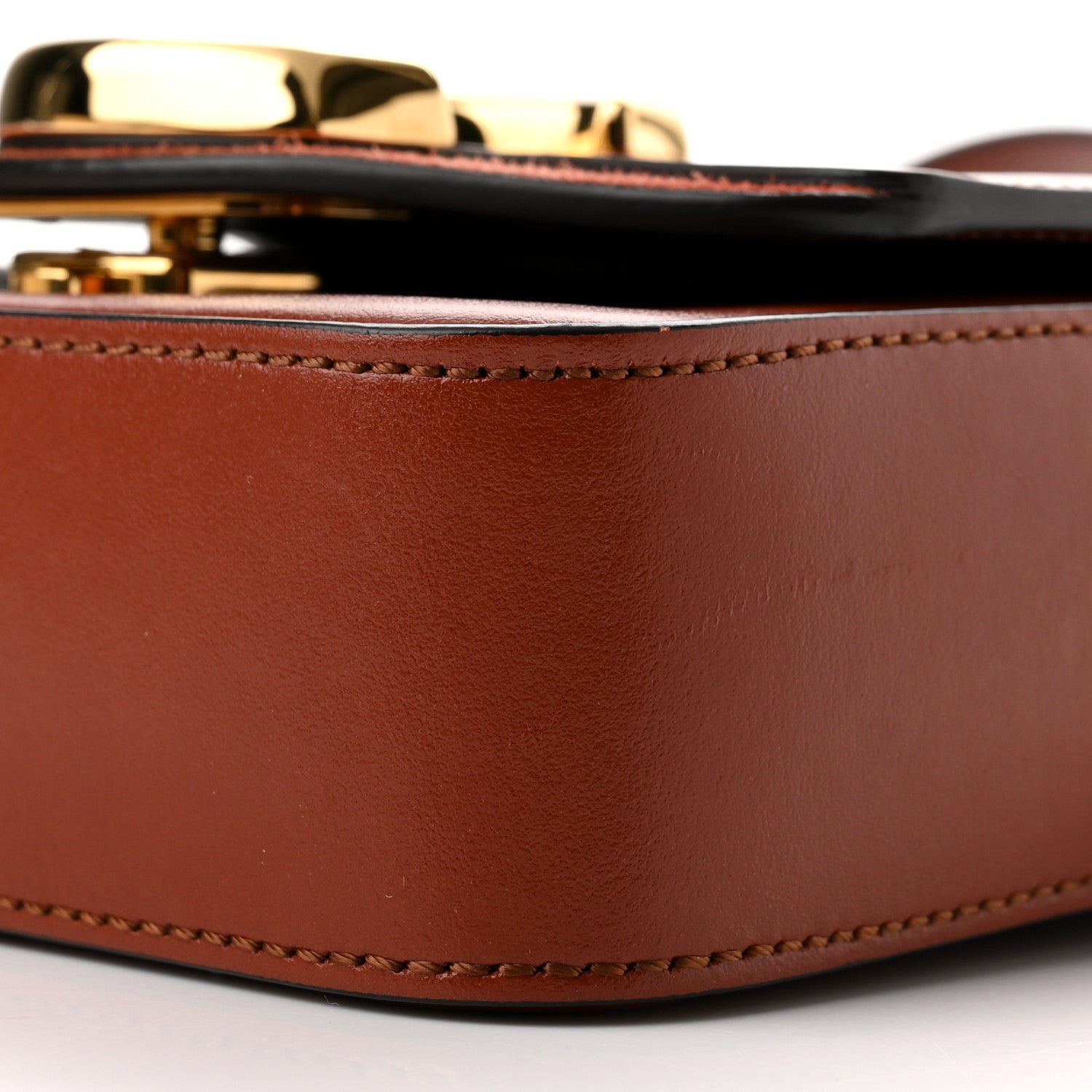 Chloe Shiny Calfskin Suede Mini C Bag Sepia Brown 10 of 10