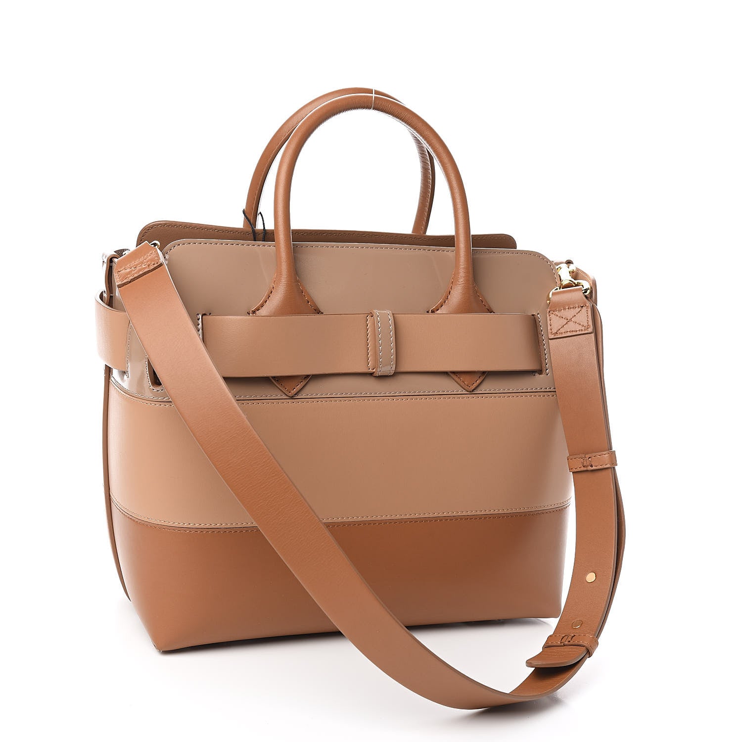 Burberry Soft Grain Calfskin Patent Small Belt Bag Soft Fawn Biscuit 3 of 11