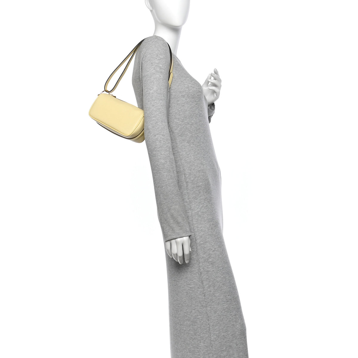 Grainy Calfskin Half Horsebit Mini Shoulder Bag Yellow