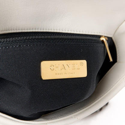 Chanel Lambskin Quilted Medium Chanel 19 Flap White 6 of 11