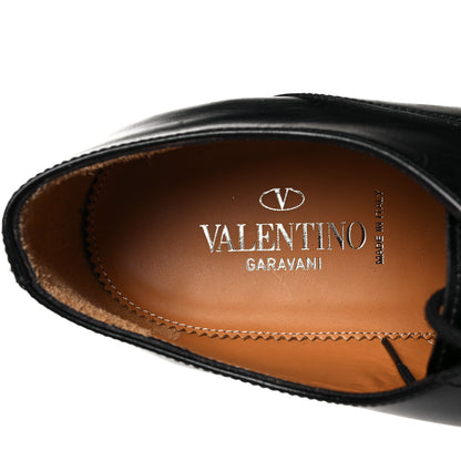 Valentino Garavani Calfskin Mens Derby Loafers 41 Black 7 of 8