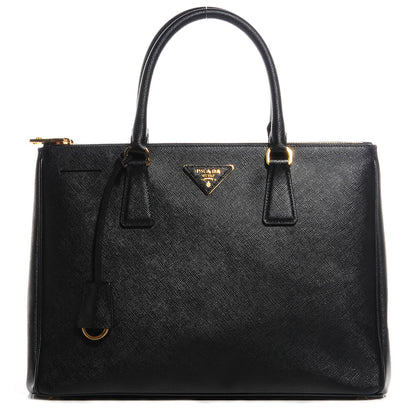 Prada Saffiano Lux Medium Double Zip Tote Nero Black 1 of 9