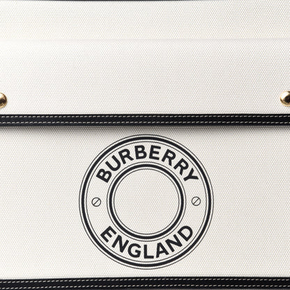 Burberry Canvas Smooth Calfskin Two Tone Medium Pocket Bag Natural Black 12 of 12