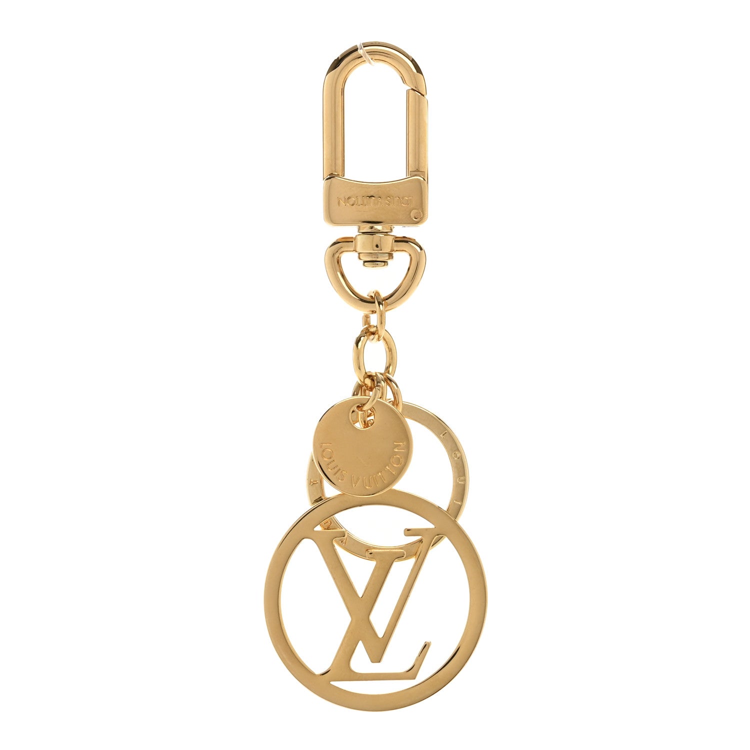 Louis Vuitton LV Circle Bag Charm Key Holder Gold 1 of 4