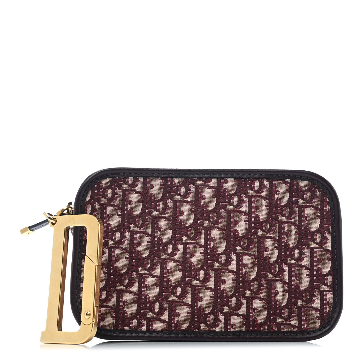 Christian Dior Oblique Diorquake Clutch Burgundy 1 of 5