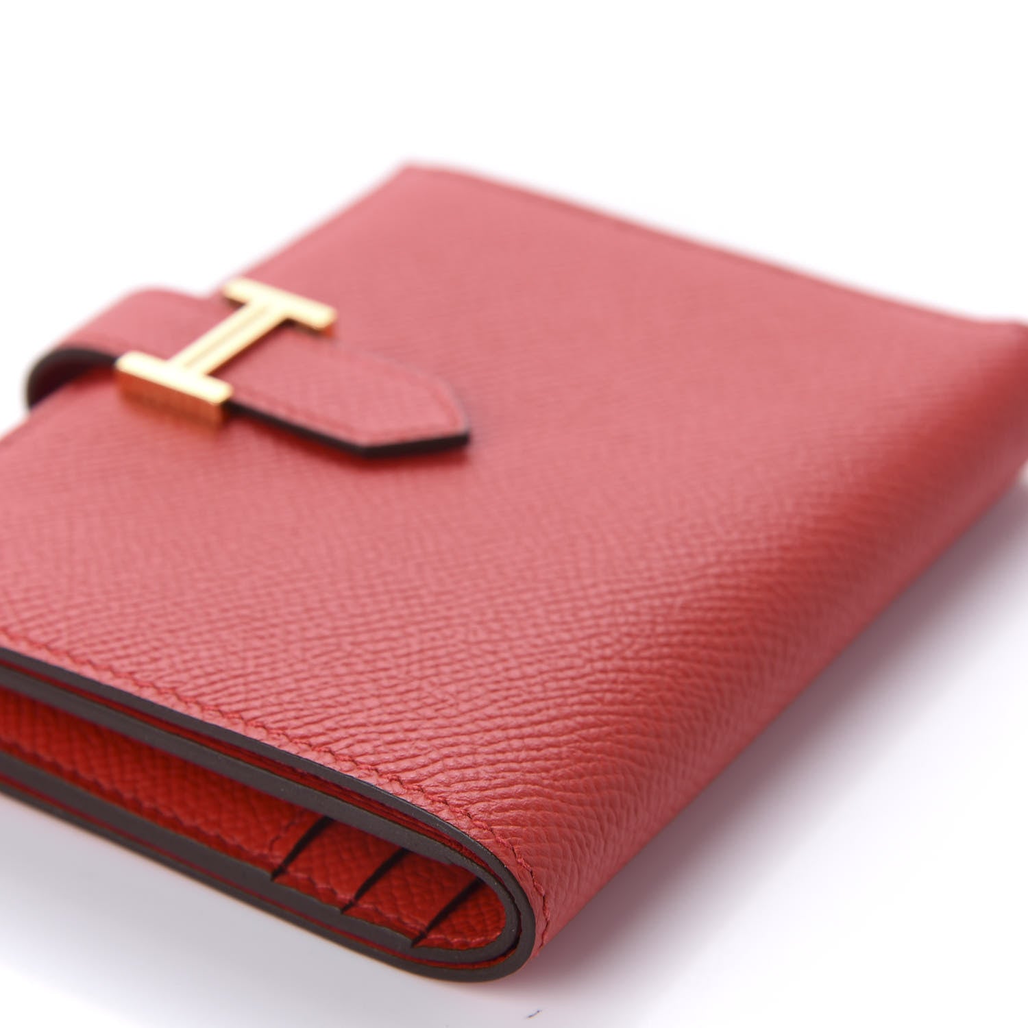 Hermes Epsom Bearn Compact Wallet Rouge De Coeur 6 of 10