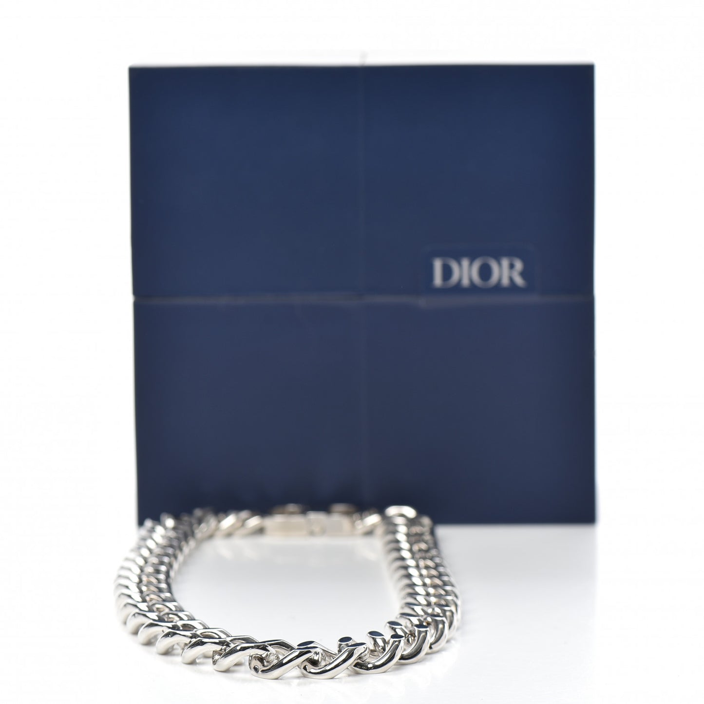 Metal CD Choker Necklace Silver
