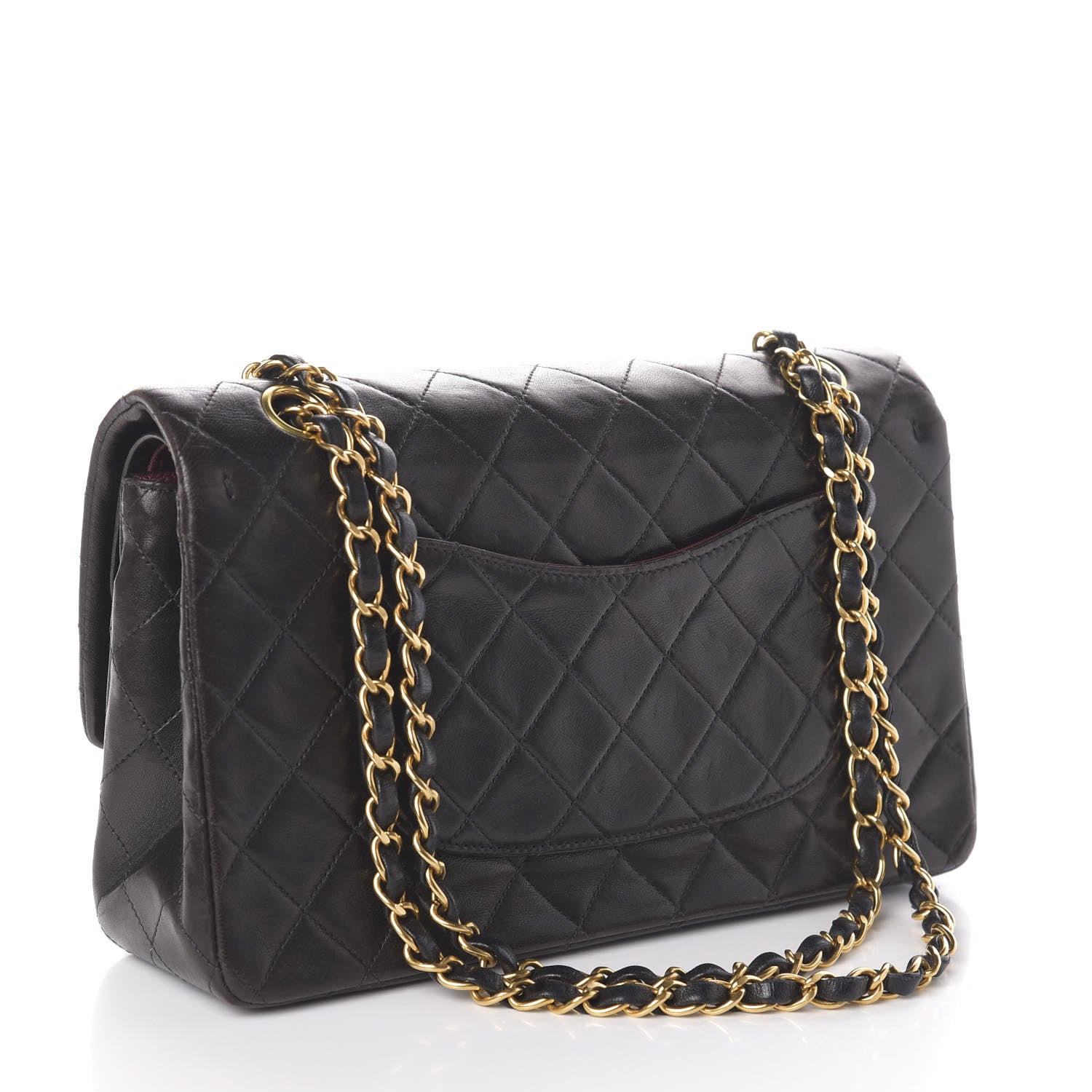 Chanel Lambskin Quilted Medium Double Flap Black 3 of 10
