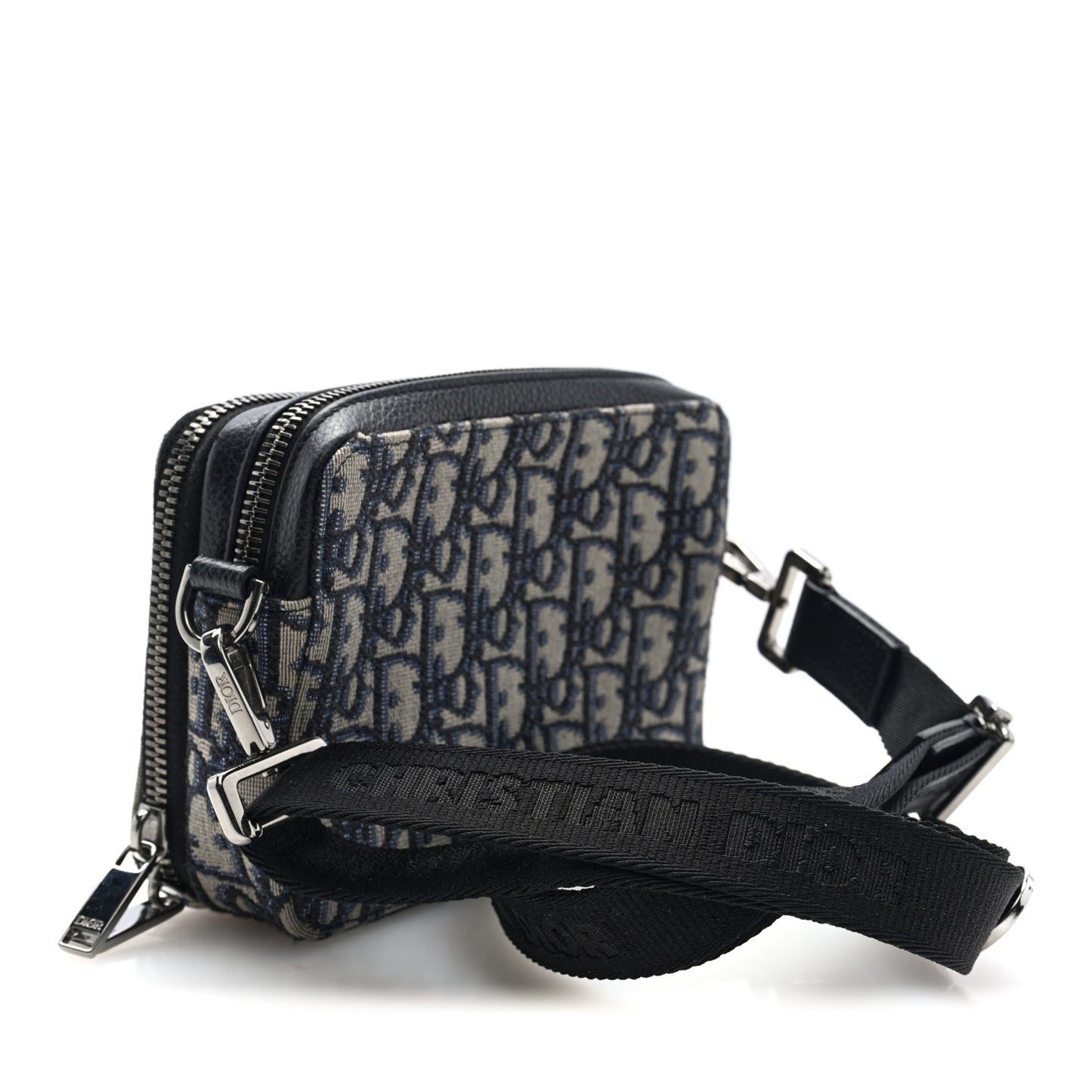 Oblique Pouch Beige Black